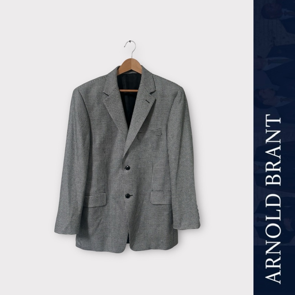Silverstone 100% Cashmere Houndstooth Men’s Blazer, Size 42R, MSRP $350‎